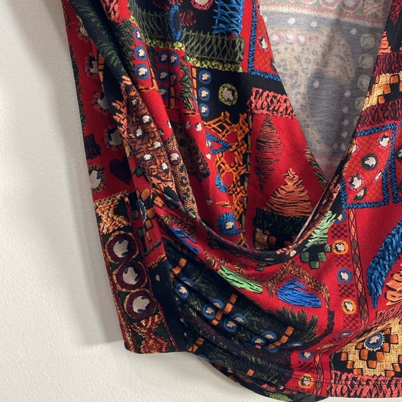 Farm Rio Multicolor Patchwork Blouse - Picture 6 of 10